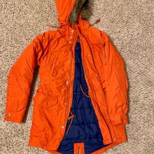 Old Navy heavy down jacket with fake fur